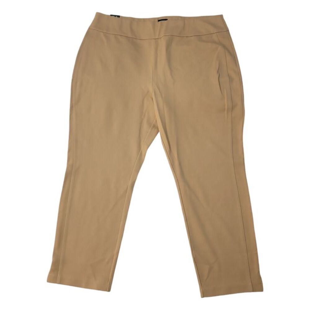Women's Stretch Straight-Leg Pants in Beige